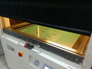 Step 2 of CTP printing: The Rinse & Dry machine.